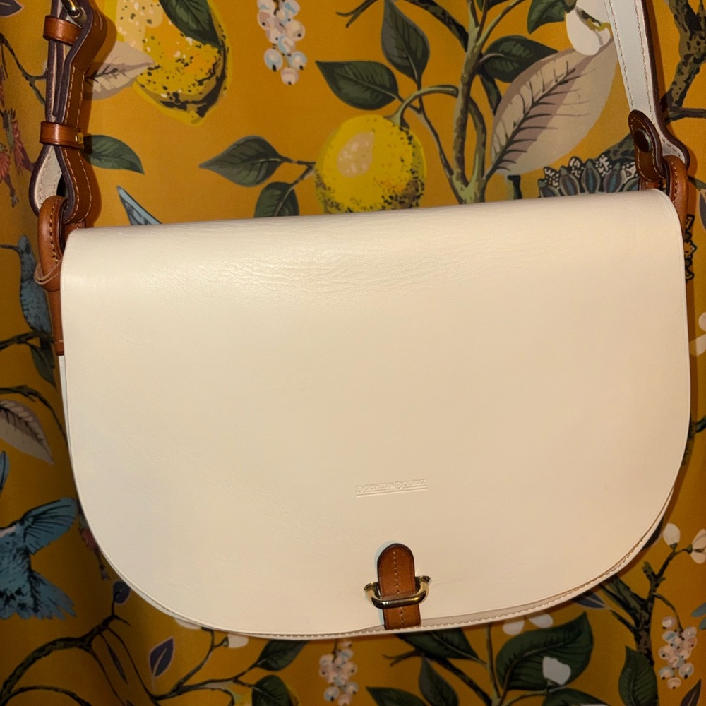 Dooney & Bourke Cream and Brown Crossbody Bag